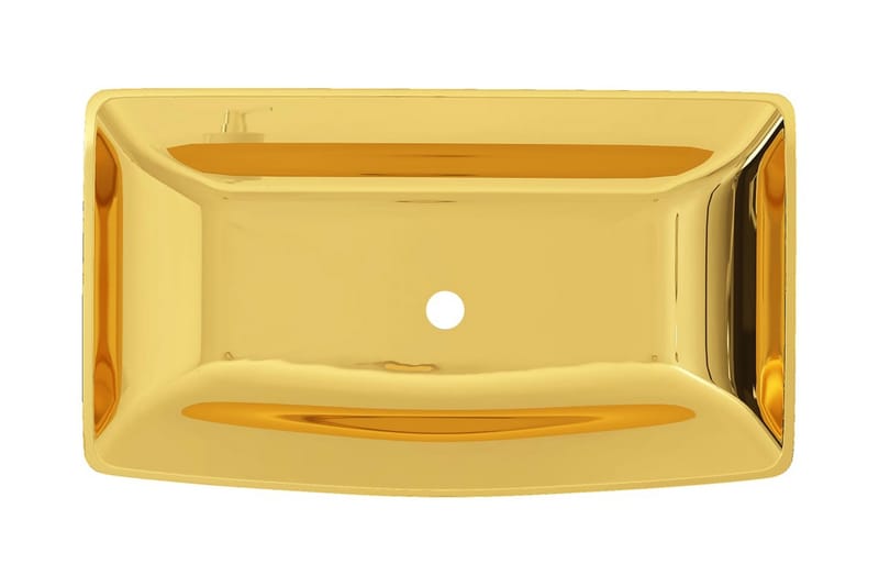 Vask 71x38x13,5 cm keramikk gull - Enkel vask