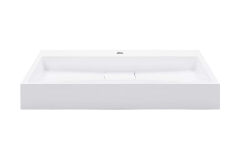 Vask 80x46x11 cm mineralstøpt/marmorstøpt hvit - Hus & oppussing - Kjøkken & bad - Baderom - Servant og håndvask - Enkel vask
