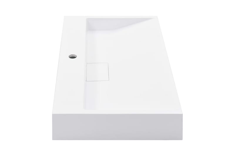 Vask 80x46x11 cm mineralstøpt/marmorstøpt hvit - Hus & oppussing - Kjøkken & bad - Baderom - Servant og håndvask - Enkel vask