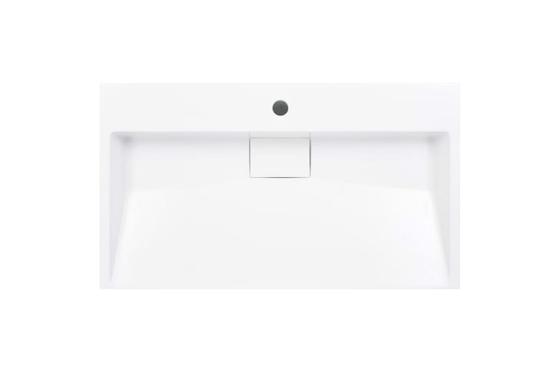 Vask 80x46x11 cm mineralstøpt/marmorstøpt hvit - Hus & oppussing - Kjøkken & bad - Baderom - Servant og håndvask - Enkel vask