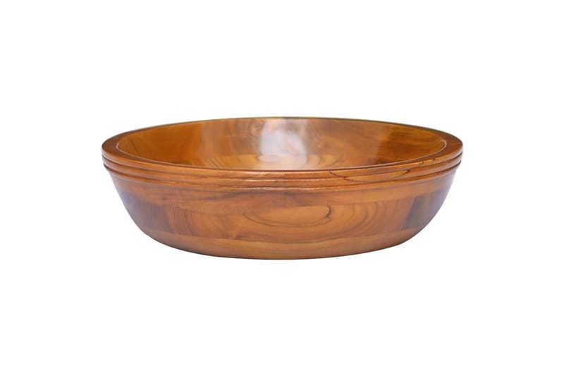 Vask heltre teak Î¦40x10 cm - Brun - Hus & oppussing - Kjøkken & bad - Baderom - Servant og håndvask - Enkel vask