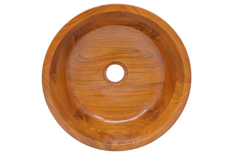 Vask heltre teak Î¦40x10 cm - Brun - Hus & oppussing - Kjøkken & bad - Baderom - Servant og håndvask - Enkel vask