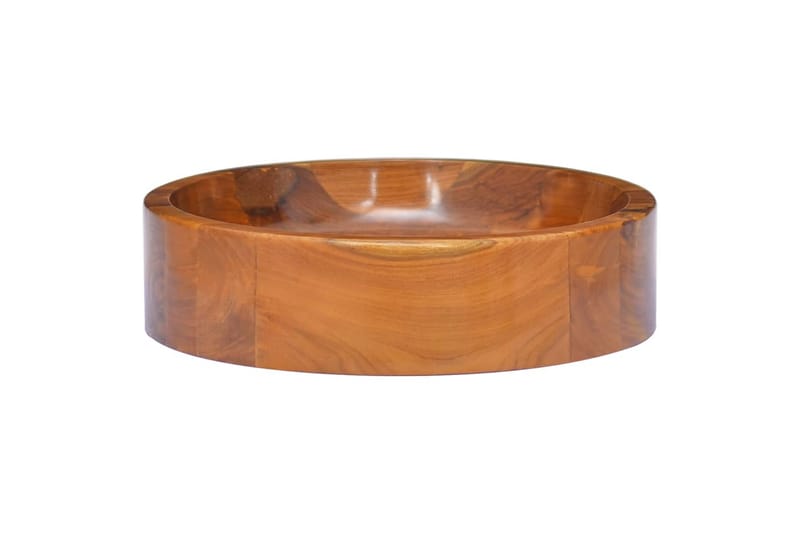 Vask heltre teak Î¦40x10 cm - Brun - Hus & oppussing - Kjøkken & bad - Baderom - Servant og håndvask - Enkel vask