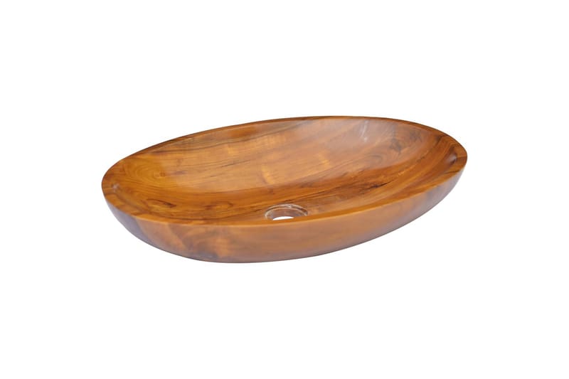Vask heltre teak 60x40x10 cm - Brun - Hus & oppussing - Kjøkken & bad - Baderom - Servant og håndvask - Enkel vask