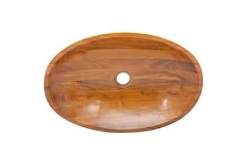 Vask heltre teak 60x40x10 cm - Brun - Hus & oppussing - Kjøkken & bad - Baderom - Servant og håndvask - Enkel vask