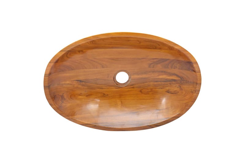 Vask heltre teak 60x40x10 cm - Brun - Hus & oppussing - Kjøkken & bad - Baderom - Servant og håndvask - Enkel vask