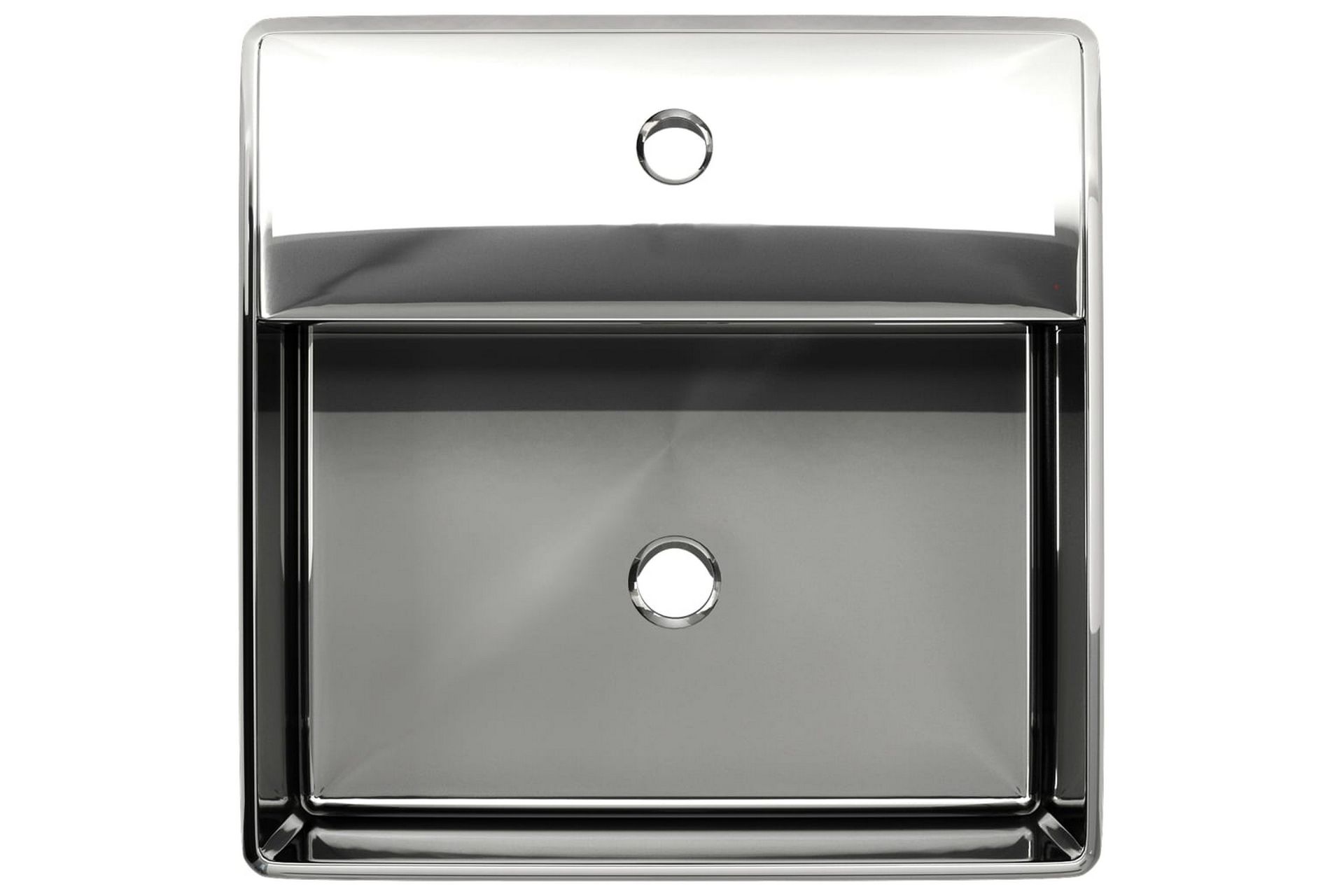Vask med kranhull 38x30x11,5 cm keramikk sølv - Hus & oppussing - Kjøkken & bad - Baderom - Servant og håndvask - Enkel vask