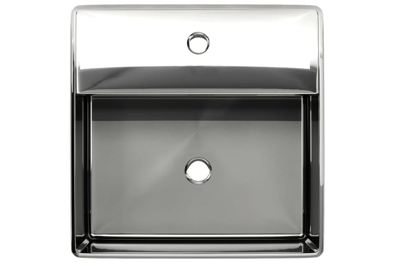 Vask med kranhull 38x30x11,5 cm keramikk sølv - Hus & oppussing - Kjøkken & bad - Baderom - Servant og håndvask - Enkel vask