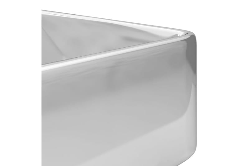 Vask med kranhull 48x37x13,5 cm keramikk sølv - Hus & oppussing - Kjøkken & bad - Baderom - Servant og håndvask - Enkel vask