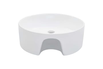 Vask med overløpsfunksjon 36x13 cm keramikk hvit - Hus & oppussing - Kjøkken & bad - Baderom - Servant og håndvask - Enkel vask
