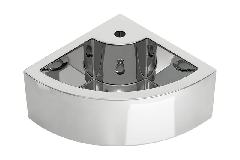 Vask med overløpsfunksjon 45x32x12,5 cm keramikk sølv - Hus & oppussing - Kjøkken & bad - Baderom - Servant og håndvask - Enkel vask
