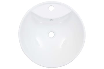 Vask med overløpsfunksjon 46,5x18 cm keramikk hvit - Hus & oppussing - Kjøkken & bad - Baderom - Servant og håndvask - Enkel vask