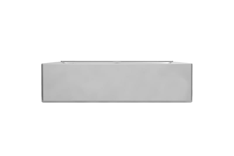Vask med overløpsfunksjon 60x46x16 cm keramisk sølv - Hus & oppussing - Kjøkken & bad - Baderom - Servant og håndvask - Enkel vask