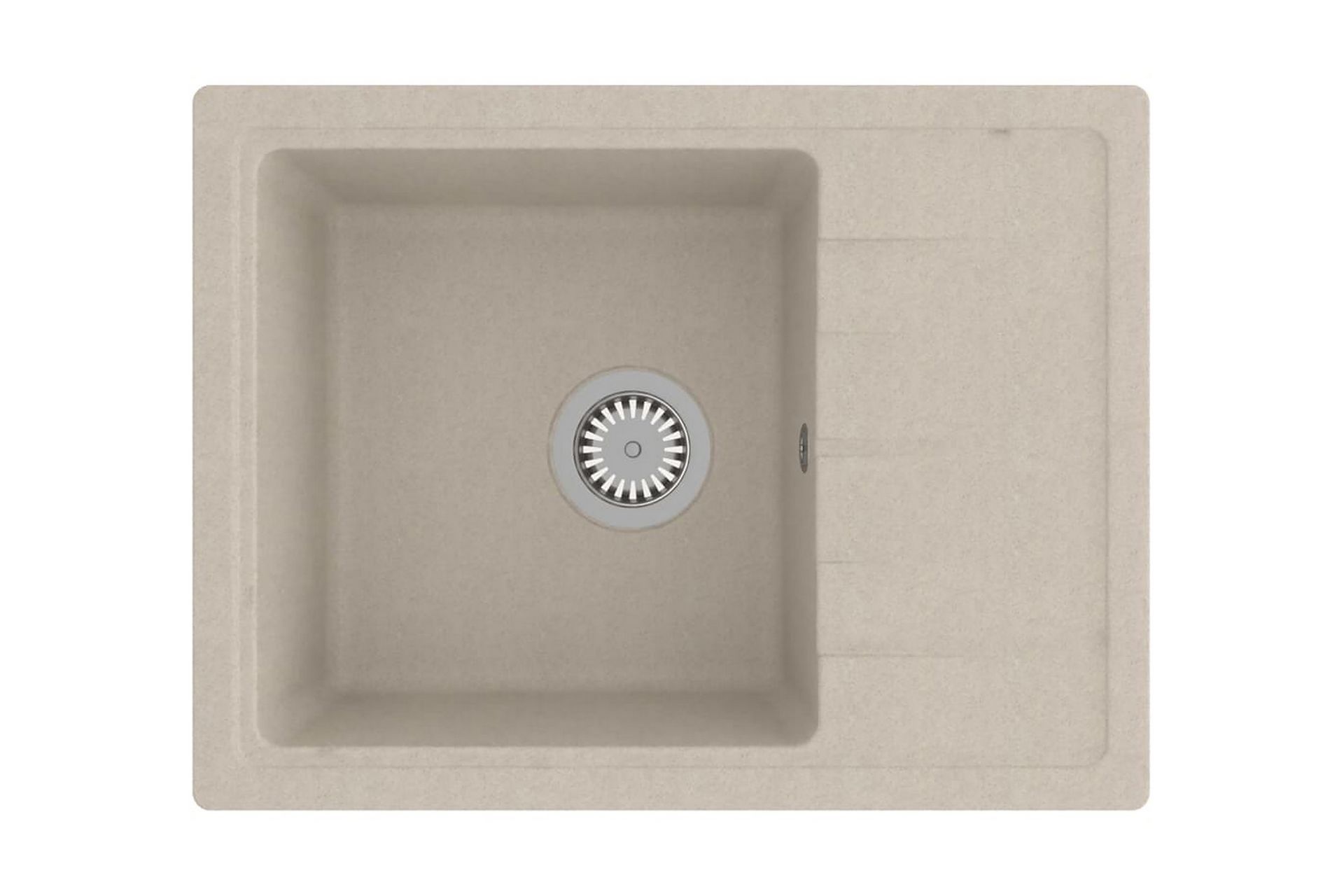 Vask med overløpshull oval beige granitt - Beige - Hus & oppussing - Kjøkken & bad - Baderom - Servant og håndvask - Enkel vask