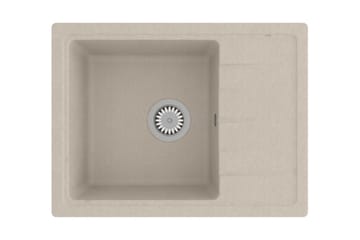 Vask med overløpshull oval beige granitt - Beige - Hus & oppussing - Kjøkken & bad - Baderom - Servant og håndvask - Enkel vask