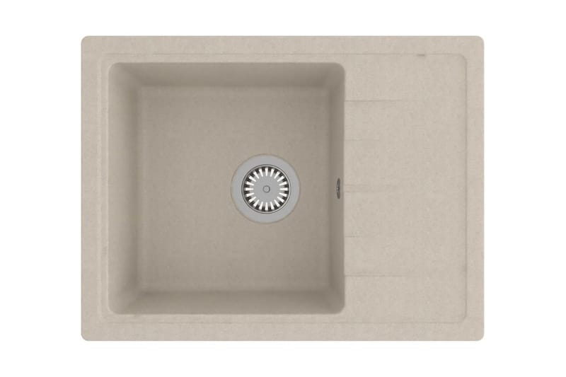 Vask med overløpshull oval beige granitt - Beige - Hus & oppussing - Kjøkken & bad - Baderom - Servant og håndvask - Enkel vask