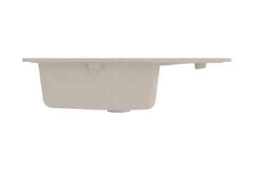 Vask med overløpshull oval beige granitt - Beige - Hus & oppussing - Kjøkken & bad - Baderom - Servant og håndvask - Enkel vask
