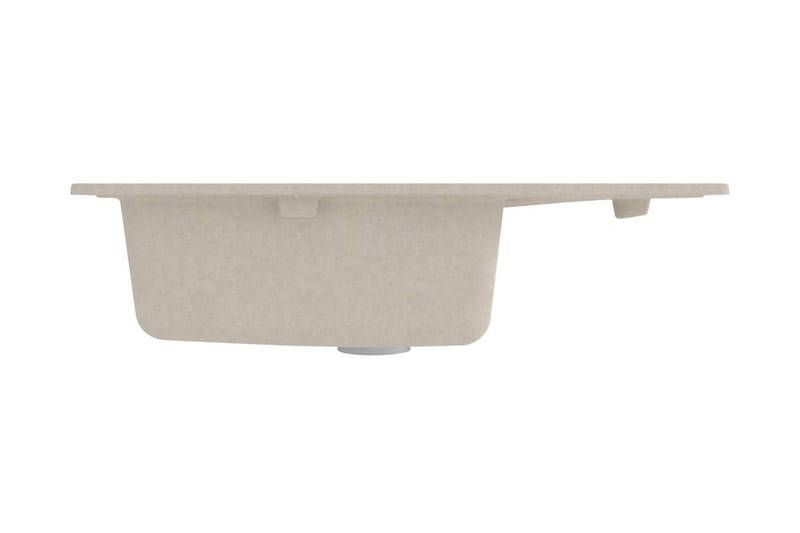 Vask med overløpshull oval beige granitt - Beige - Hus & oppussing - Kjøkken & bad - Baderom - Servant og håndvask - Enkel vask
