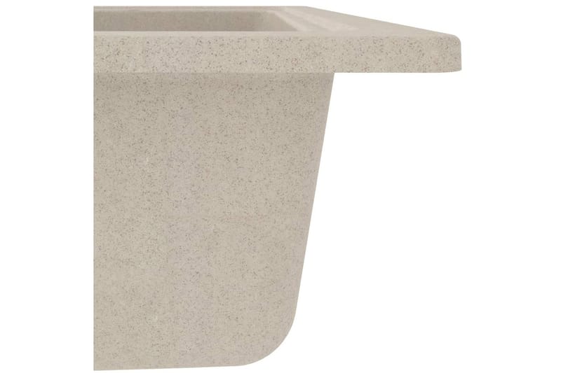Vask med overløpshull oval beige granitt - Beige - Hus & oppussing - Kjøkken & bad - Baderom - Servant og håndvask - Enkel vask