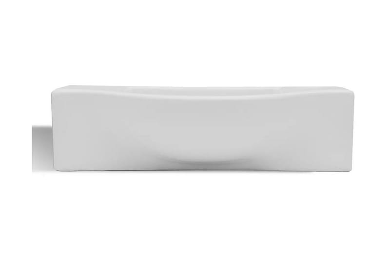 Vaskeservant i keramikk hvit - Enkel vask