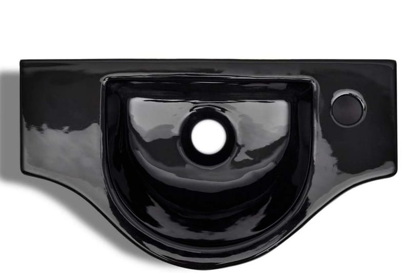 Vaskeservant i keramikk svart - Enkel vask