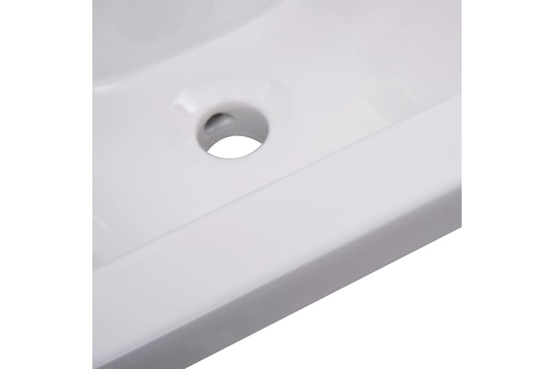 Innebygd vask 42x39x18 cm keramisk hvit - Hvit - Enkel vask