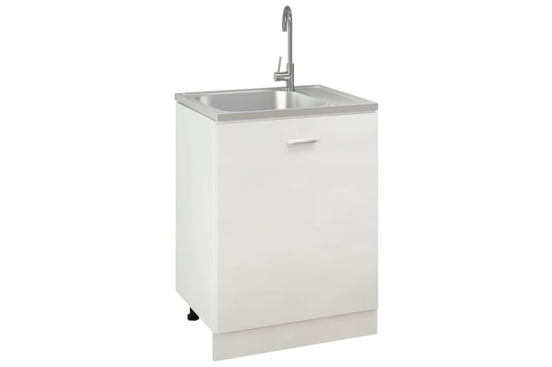 Kjøkkenvask med avrenning sølv 500x600x155 mm rustfritt stål - Hus & oppussing - Kjøkken & bad - Baderom - Servant og håndvask - Enkel vask