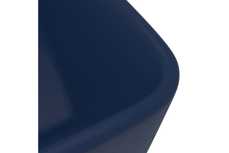 Luksuriøs servant matt mørkeblå 41x30x12 cm keramisk - Blå - Enkel vask