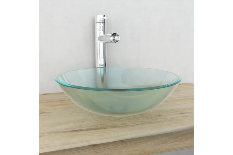 Servant herdet glass 42 cm frostet - Enkel vask