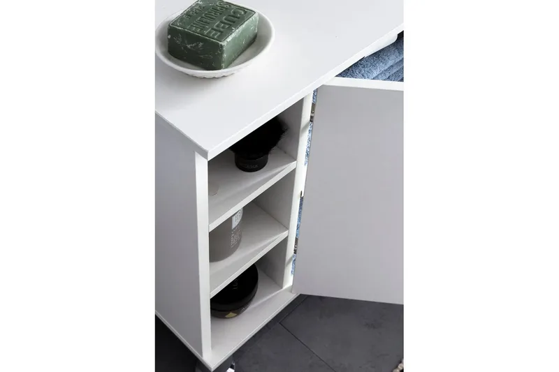 Servantensokkel Wohnling Foliert Sponplate 1 Dør 6 Lagringshyller Moderne - Hus & oppussing - Kjøkken & bad - Baderom - Servant og håndvask - Enkel vask