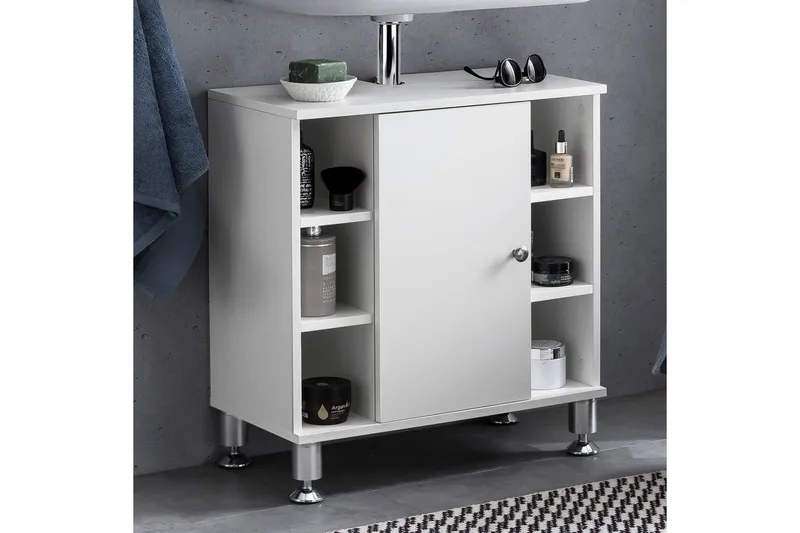 Servantensokkel Wohnling Foliert Sponplate 1 Dør 6 Lagringshyller Moderne - Hus & oppussing - Kjøkken & bad - Baderom - Servant og håndvask - Enkel vask