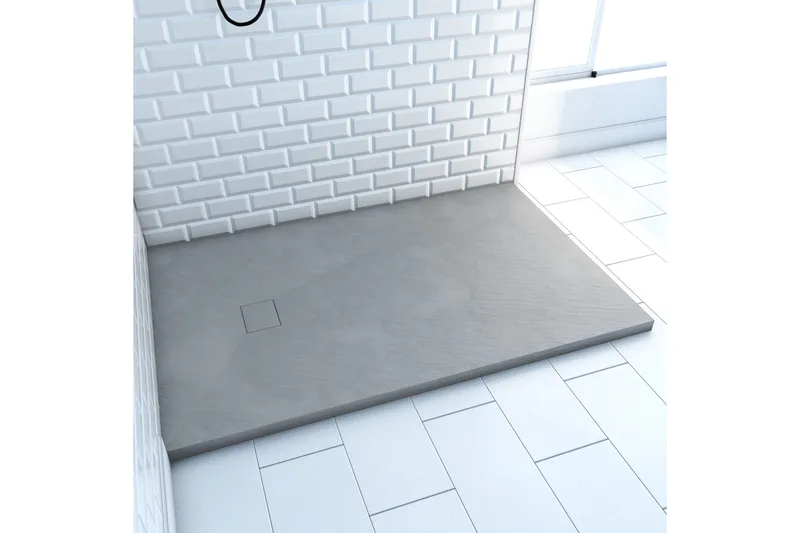 Siggeboda Dusjkar 120x80 cm, Lysegrå