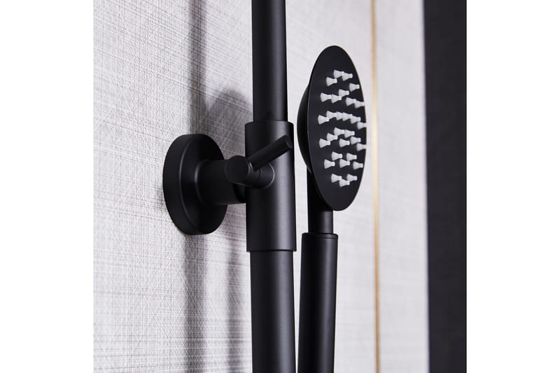 Takdusjsett med blandebatteri | Brusa - Svart - Hus & oppussing - Kjøkken & bad - Baderom - Dusjutstyr & tilbehør