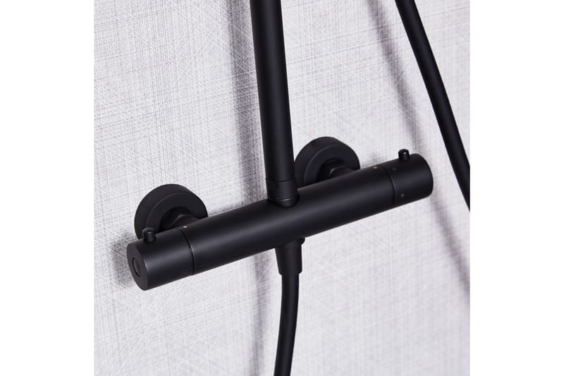 Takdusjsett med blandebatteri | Brusa - Svart - Hus & oppussing - Kjøkken & bad - Baderom - Dusjutstyr & tilbehør