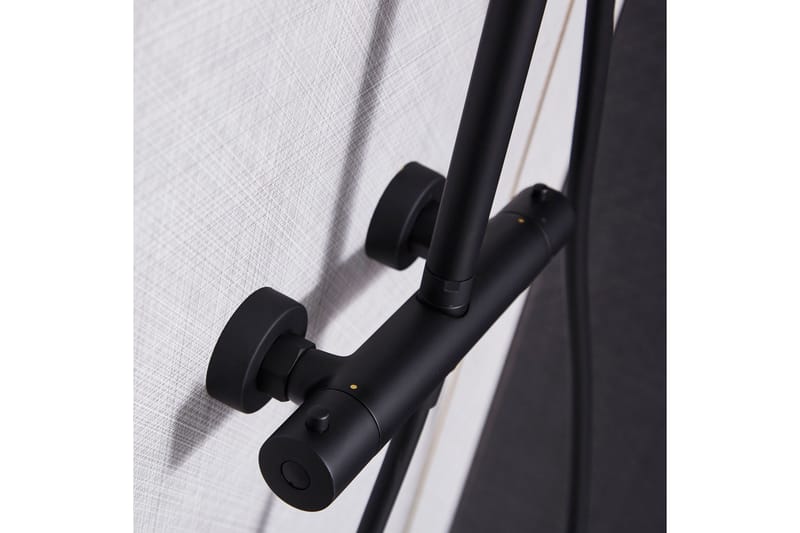 Takdusjsett med blandebatteri | Brusa - Svart - Hus & oppussing - Kjøkken & bad - Baderom - Dusjutstyr & tilbehør