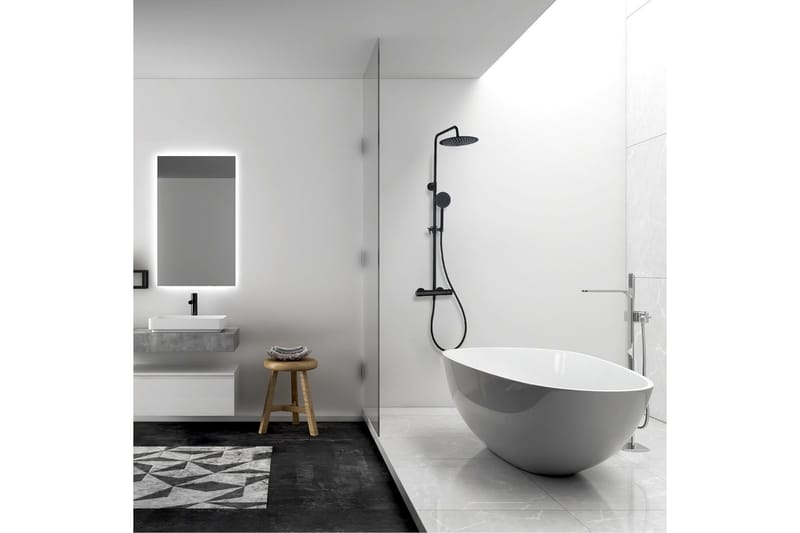 Takdusjsett med blandebatteri | Brusa - Svart - Hus & oppussing - Kjøkken & bad - Baderom - Dusjutstyr & tilbehør