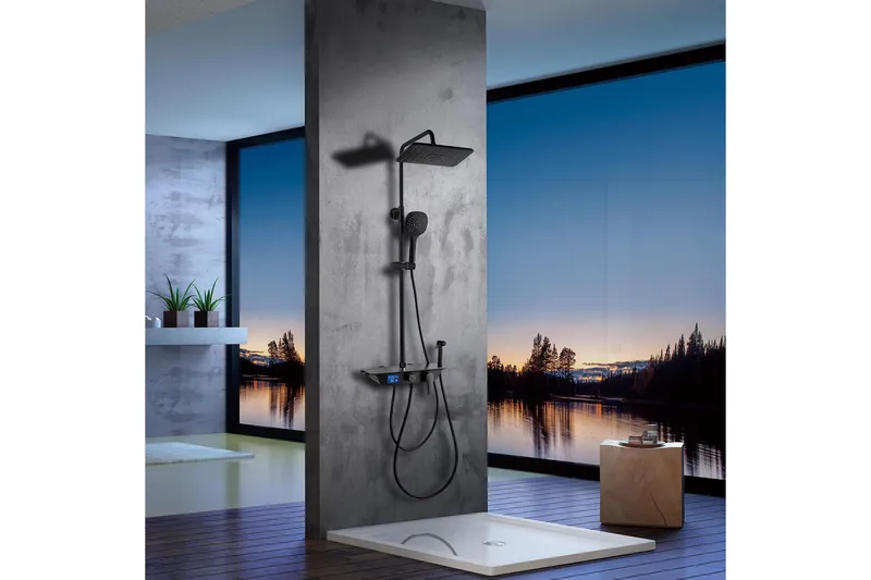 Takdusjsett med LED-display - Hus & oppussing - Kjøkken & bad - Baderom - Dusjutstyr & tilbehør