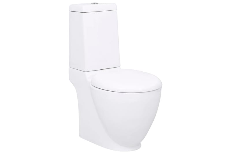 WC keramisk toalett bad rundt vannføring på bunnen hvit - Hvit - Gulvstående