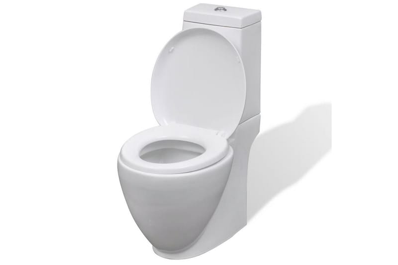 Keramisk toalett & bidetsett hvit - Gulvstående