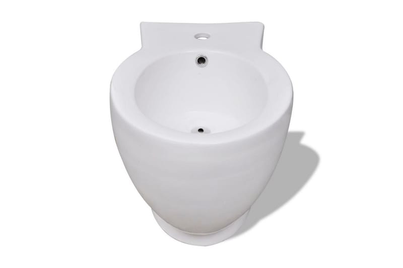 Keramisk toalett & bidetsett hvit - Gulvstående