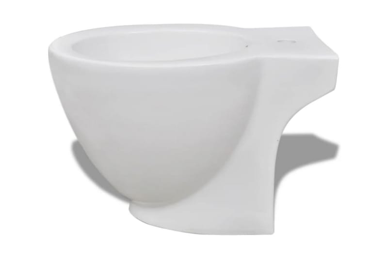 Toalett & Bidet Sett Hvit Keramikk - Gulvstående