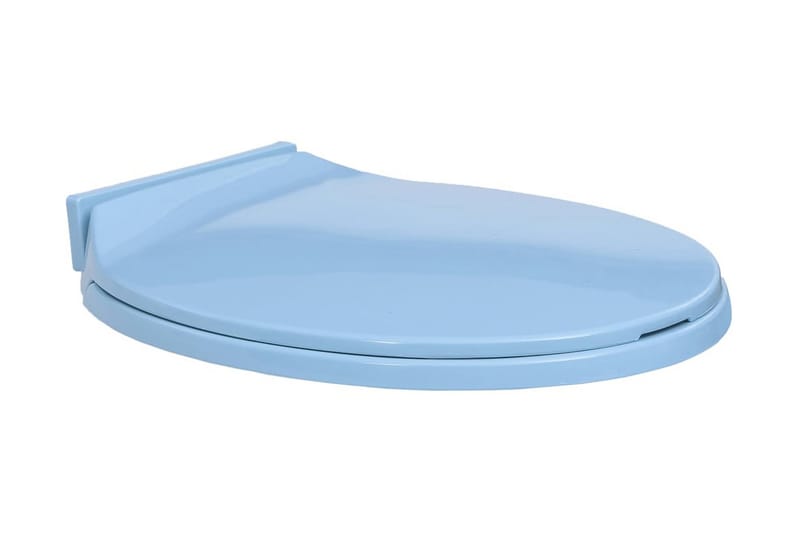 Toalettsete myktlukkende blå oval - Blå - Toalettsete