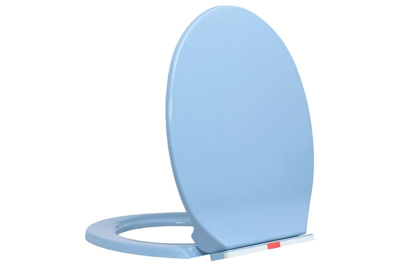 Toalettsete myktlukkende med hurtigutløsing blå oval - Blå - Toalettsete