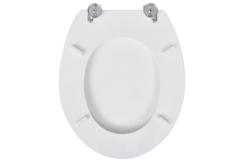 Toalettsete MDF stilrent design hvit - Toalettsete
