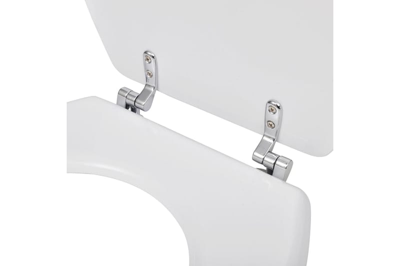 Toalettsete MDF stilrent design hvit - Toalettsete