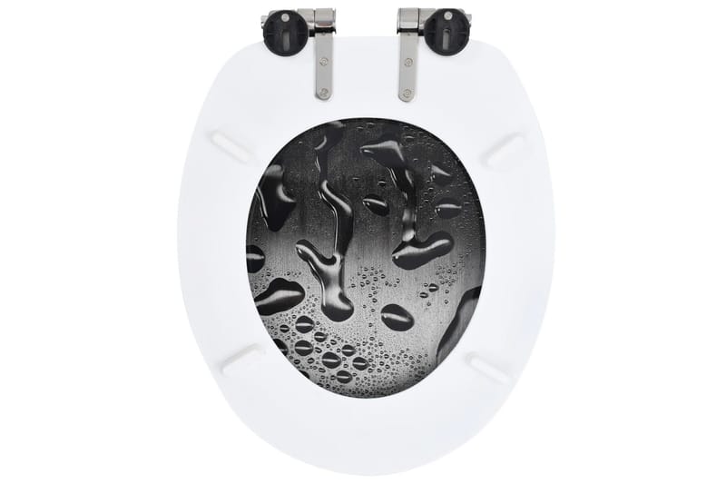 Toalettsete med myk lukkefunksjon MDF vanndråpe-design - Toalettsete