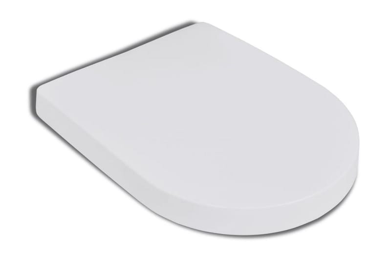 Toalettsete med soft-close og hurtigfeste hvit firkantet - Toalettsete