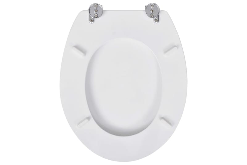 Toalettseter 2 stk MDF hvit - Toalettsete