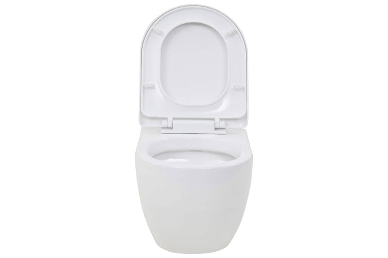Toalett i hvit keramikk veggmontert - Vegghengt