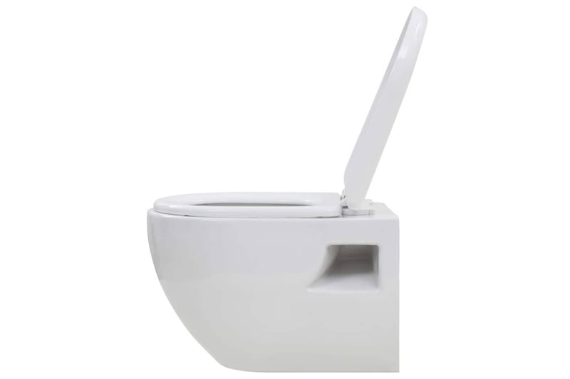 Toalett i hvit keramikk veggmontert - Vegghengt